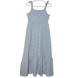 Cat & Jack L(10/12) girls's Casual Maxi Dress With Pink & Blue Floral Print. NWT